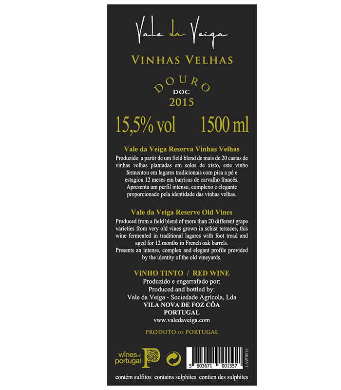 Vale da Veiga Reserva Vinhas Velhas Field Blend Rött 2015 Magnum